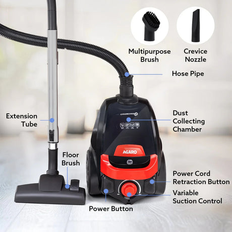 Agaro Icon Bagless Vacuum Cleaner 2000W - Black_2