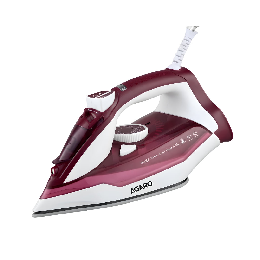 Agaro Imperial Steam Iron 2200 Watts -  Maroon_Front View