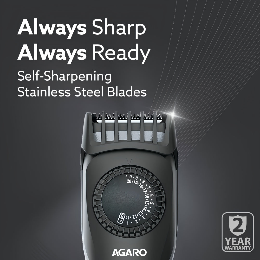 Agaro MT-2525 Beard Trimmer - Black_Feature_3