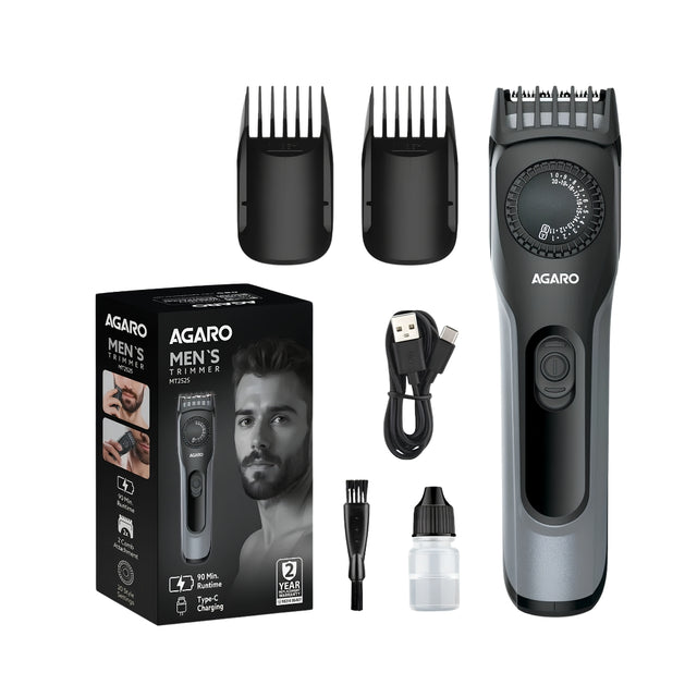 Agaro MT-2525 Beard Trimmer - Black_Front View