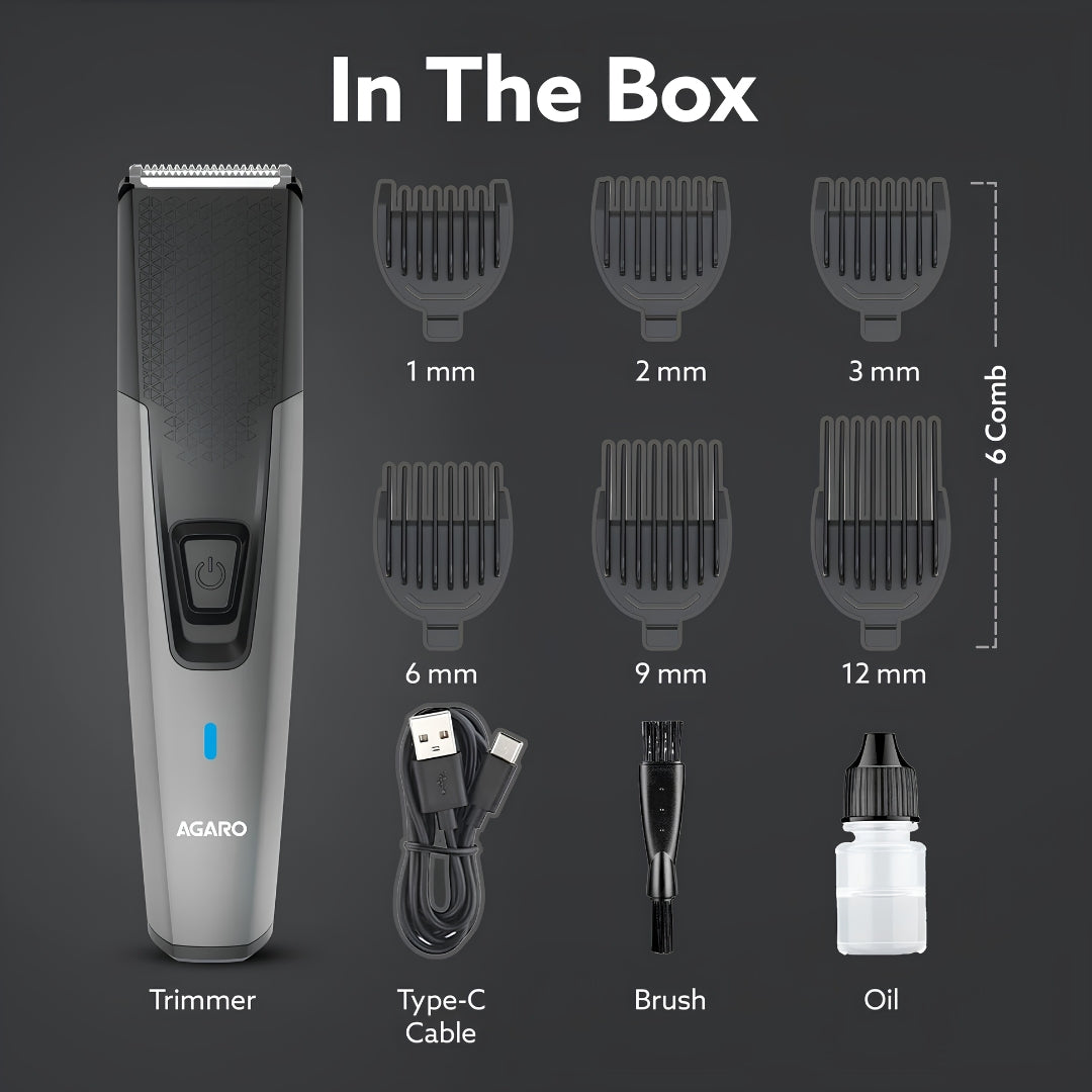 Agaro MT-5005 Beard Trimmer - Black_Feature_5