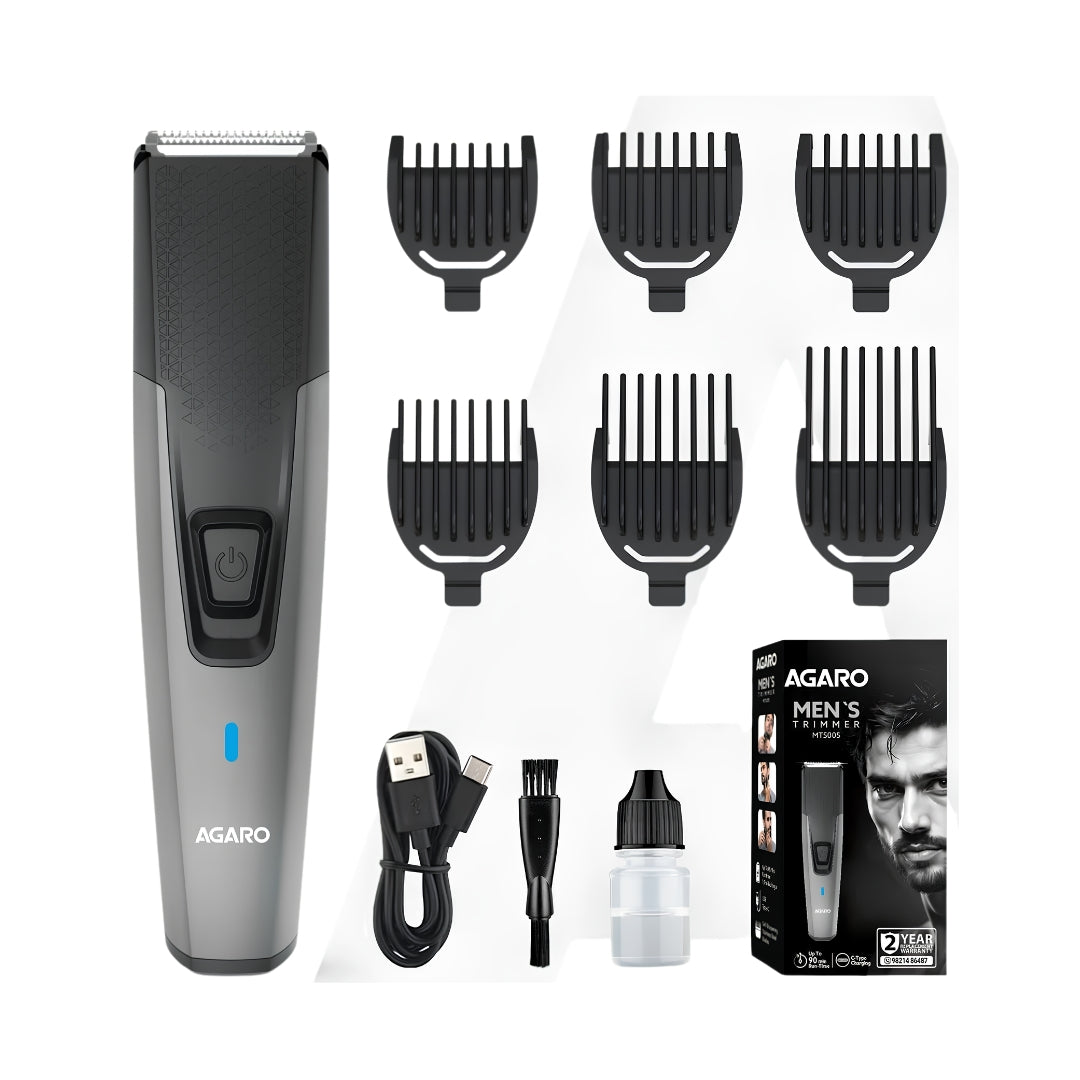 Agaro MT-5005 Beard Trimmer - Black_Front View
