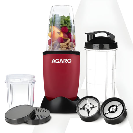 Agaro Regal 34011 400W 3 Jar Nutri Blender - Red and Black_1