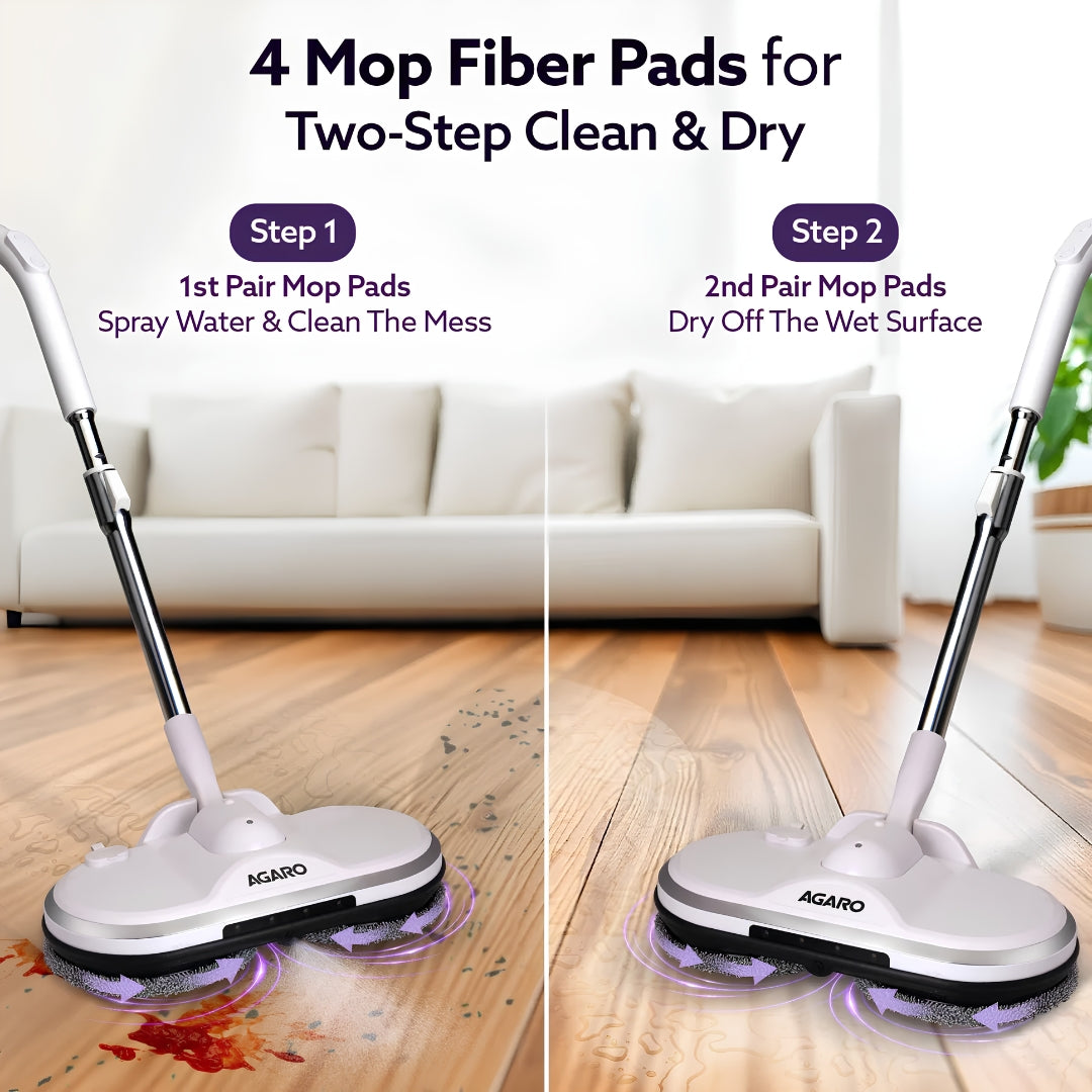 Agaro Regency Spin Mop with 175 ml Water Capacity - White_Feature_2