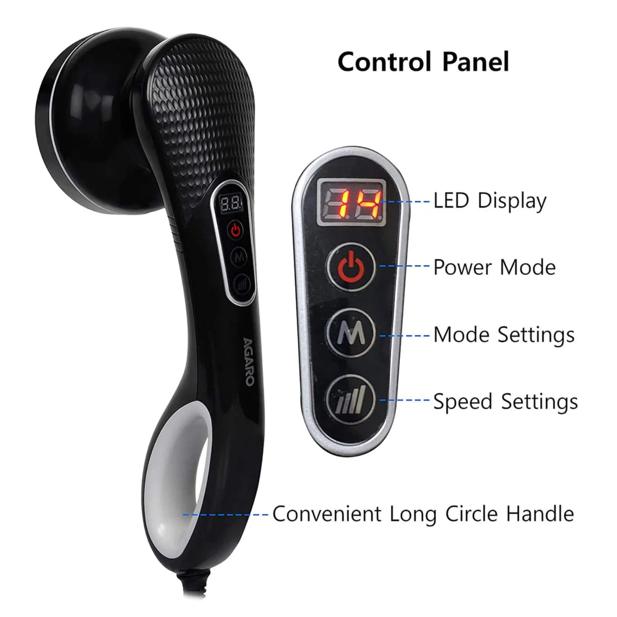 Agaro Relax Hand Massager 28 Watts - Black_5