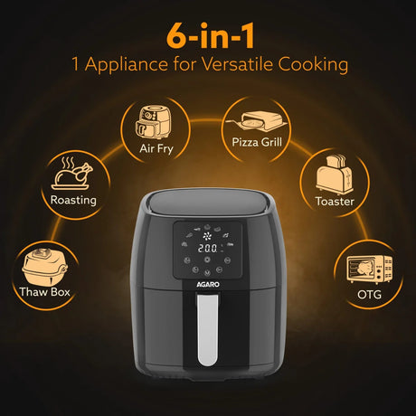 Agaro Sapphire Air Fryer 4.5 L - Black_2