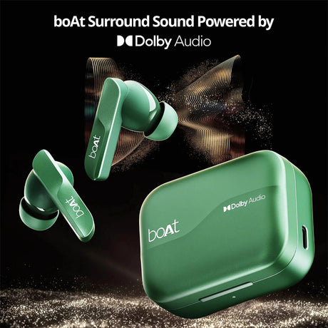 Boat Airdopes 800 True Wireless Earbuds - Interstellar Green