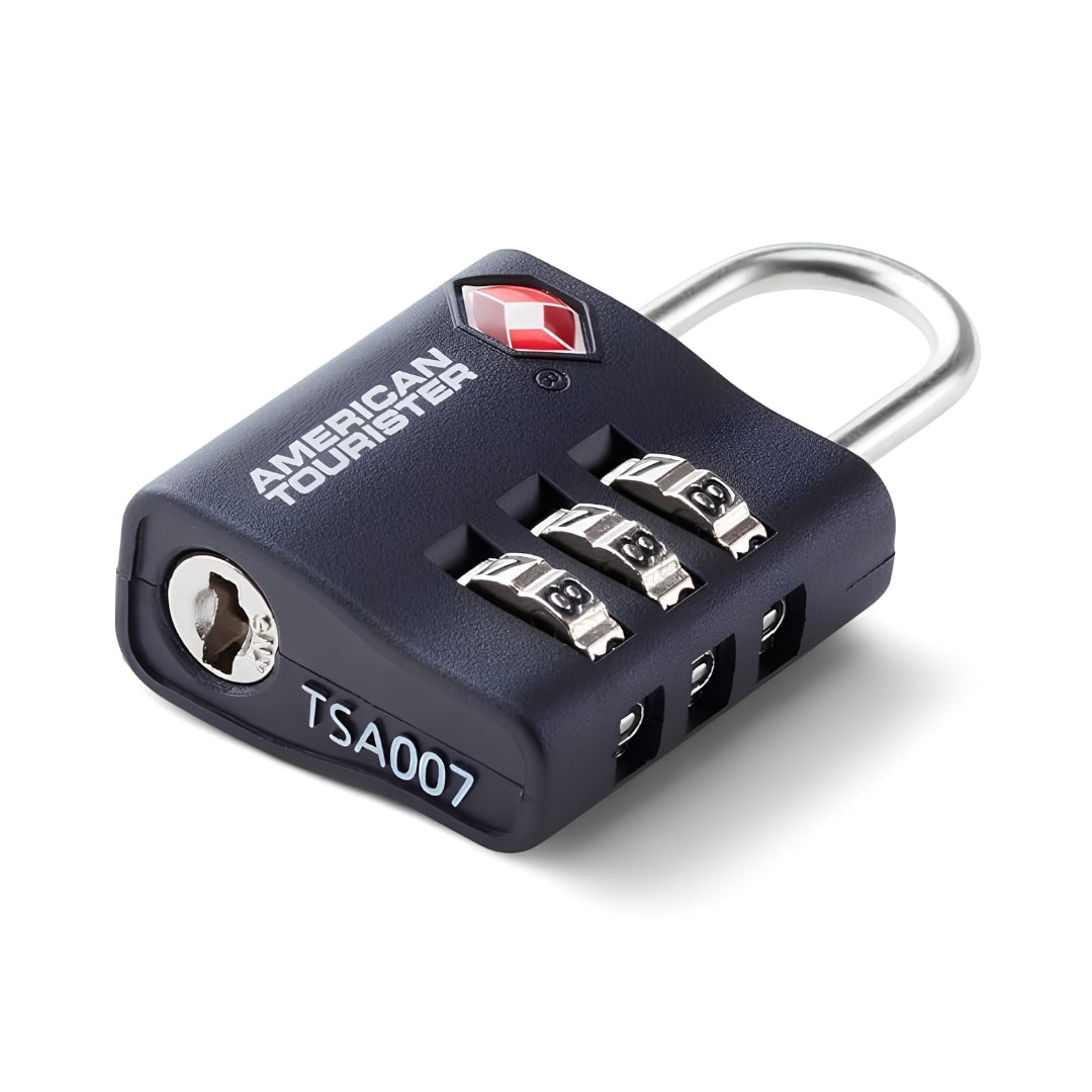 American Tourister 3 Dial TSA Combination Lock - 3.2 cm Black Flat View_6