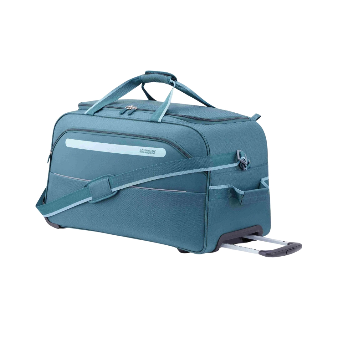 American Tourister Astic Wheeled Duffle - Medium 62 cm Green Front View_1