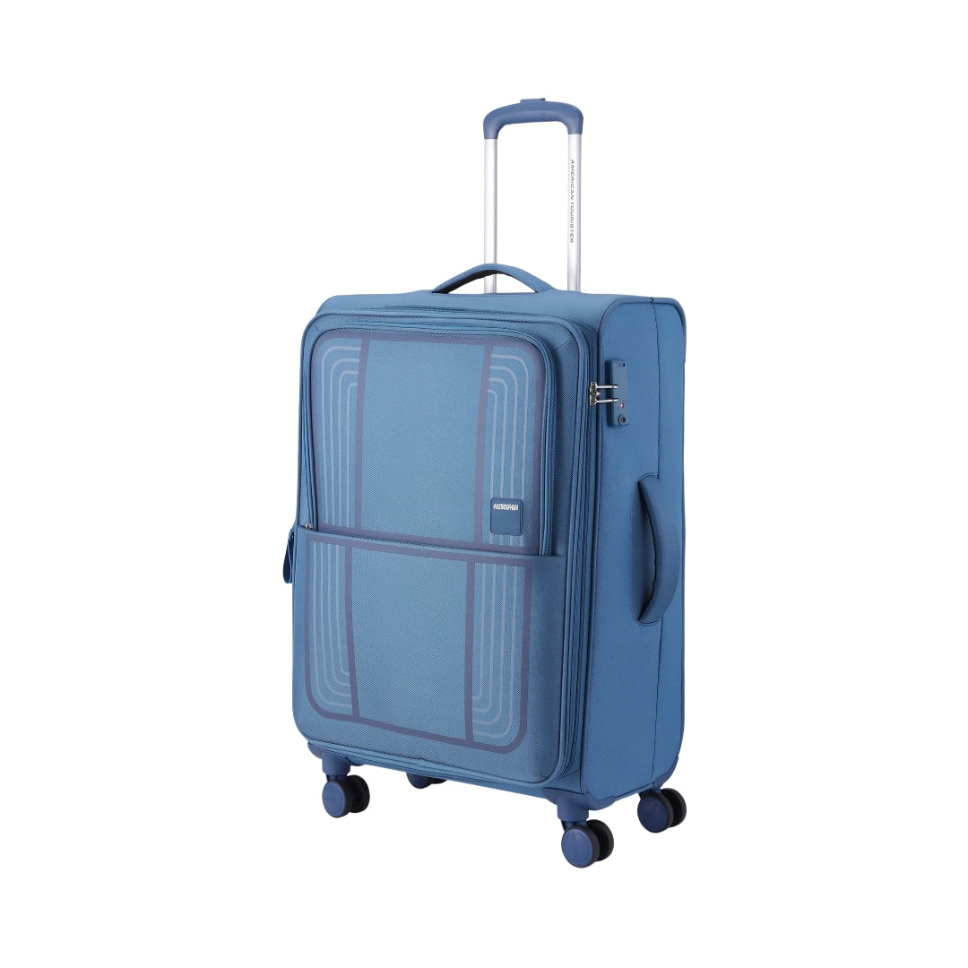 American Tourister Bern Spinner - Medium 72 cm Blue Front View_1