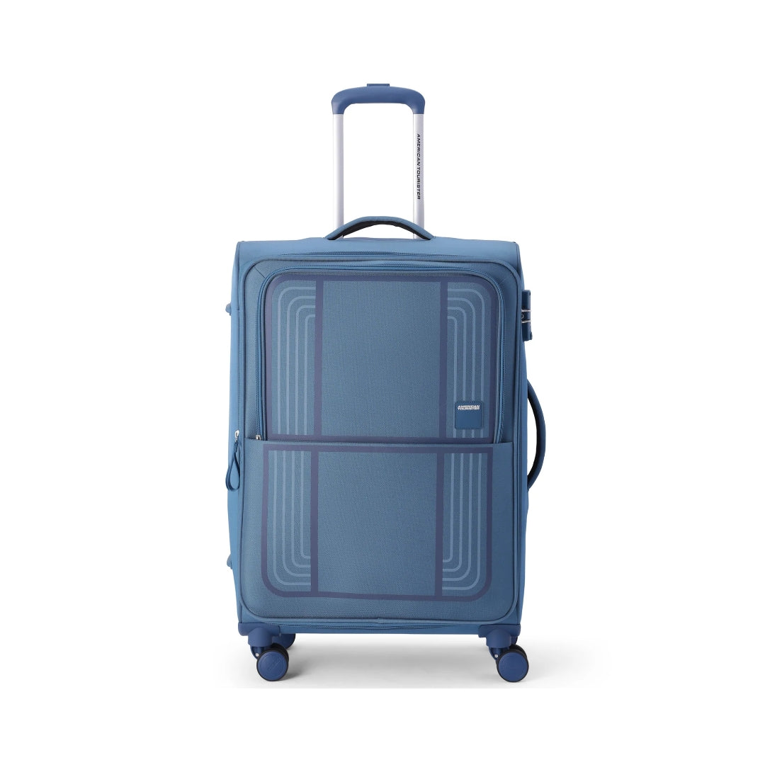 American Tourister Bern Spinner - Medium 72 cm Blue Front View_2