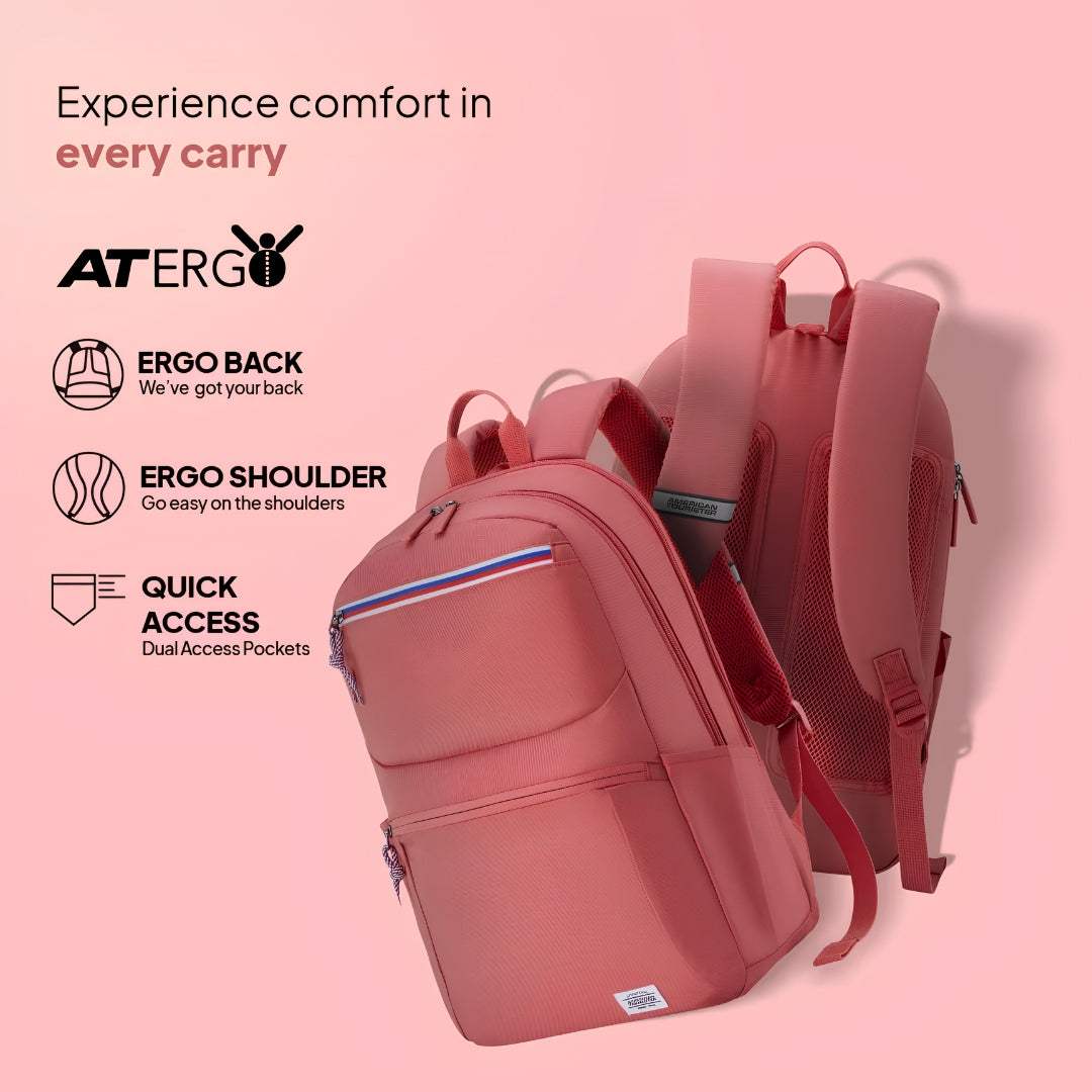 American Tourister Braydon Backpack 01 Bag 22 L - Pink Key Feature_3