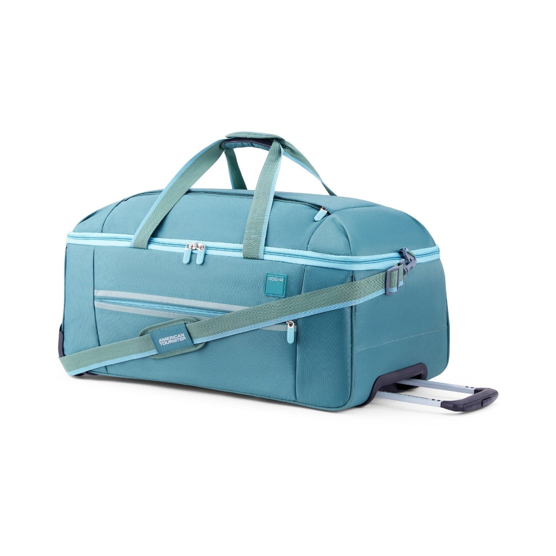 American Tourister Lume Wheeled Duffle 62 cm - Bottle Green Front View_1