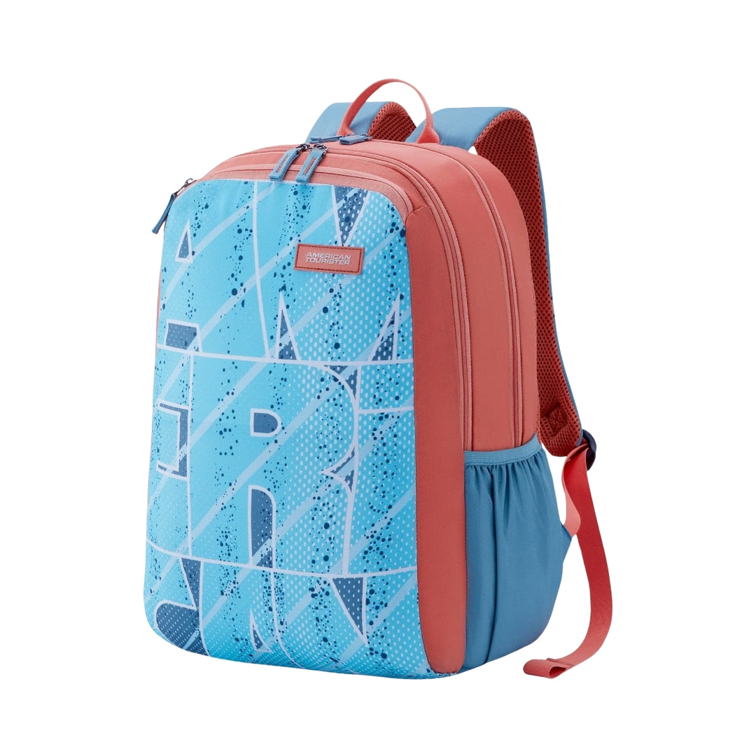 American Tourister NEO 4.0 School Backpack Bag 54.5 cm Coral  Front View_1
