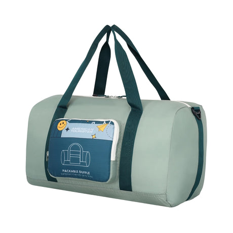 American Tourister Packable Duffle 03 - Iceberg Green Front View_1