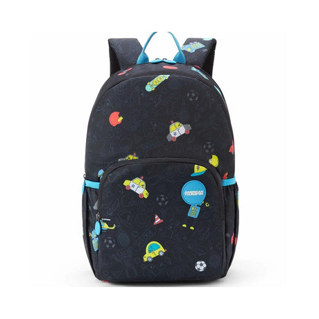 American Tourister Uni-Kid Back Pack Kids Bag 47 cm - Black Front View_2