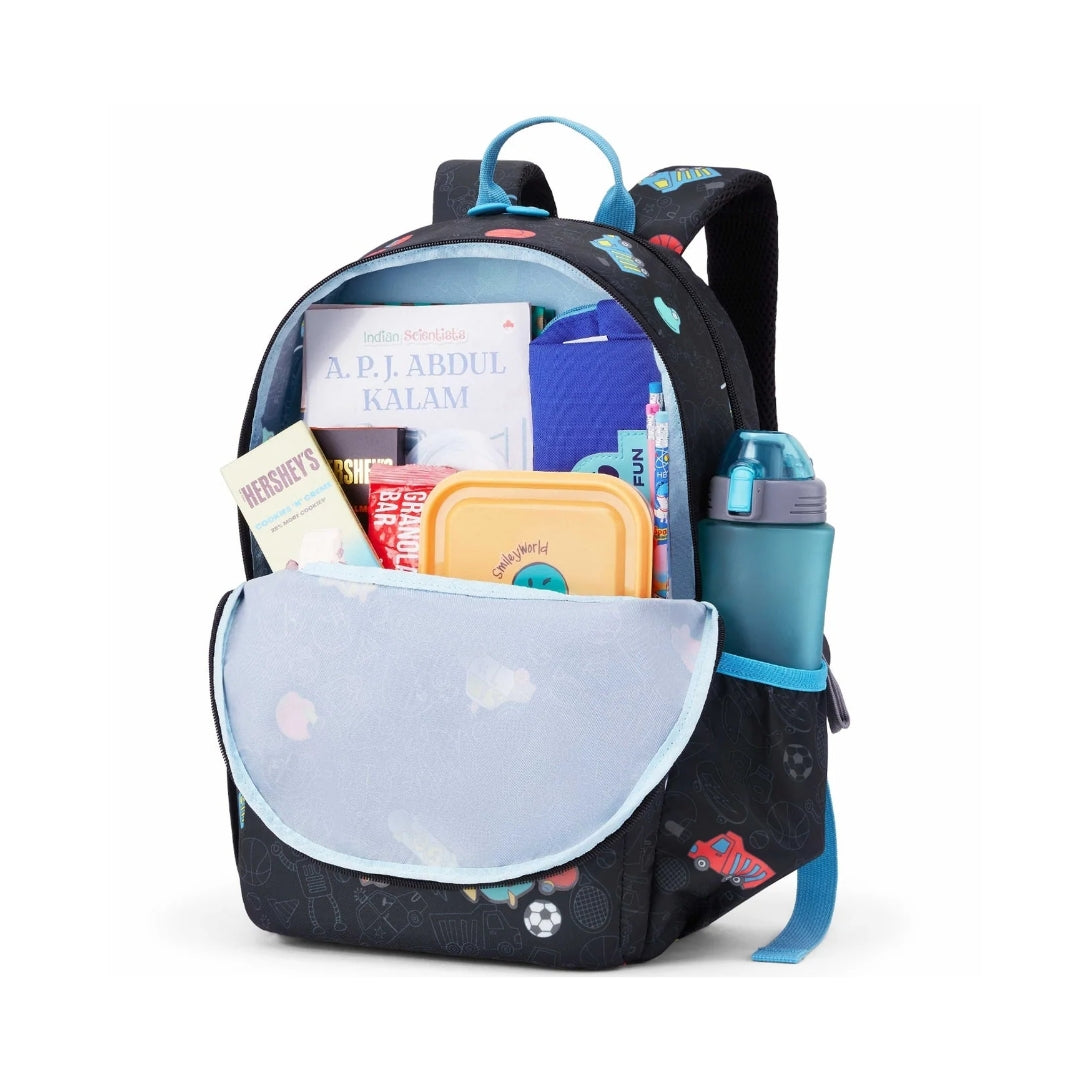 American Tourister Uni-Kid Back Pack Kids Bag 47 cm - Black Open View_10
