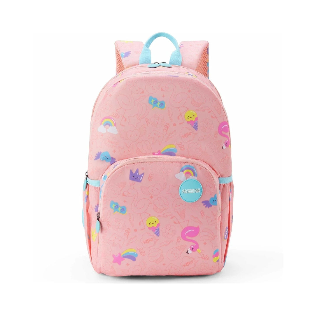 American Tourister Uni-Kid Back Pack Kids Bag 48 cm - Pink Front View_2
