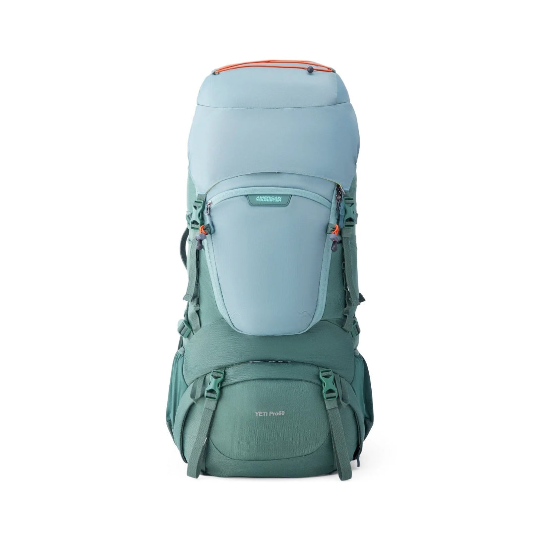 American Tourister YETI PRO Rucksack 60 L - Green Front View_2