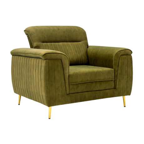 Amster Pro Comfort Fabric Sofa 1-Seater - Green