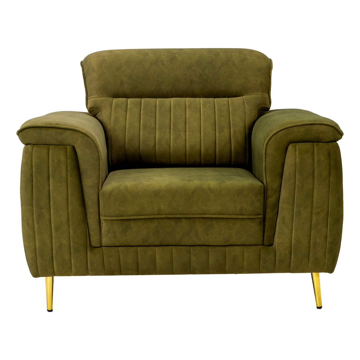 Amster Pro Comfort Fabric Sofa Set (3+1+1 Seater) - Green