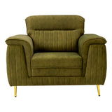 Amster Pro Comfort Fabric Sofa Set (3+1+1 Seater) - Green