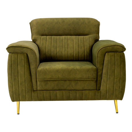 Amster Pro Comfort Fabric Sofa Set (3+1+1 Seater) - Green
