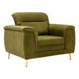 Amster Pro Comfort Fabric Sofa Set (3+1+1 Seater) - Green