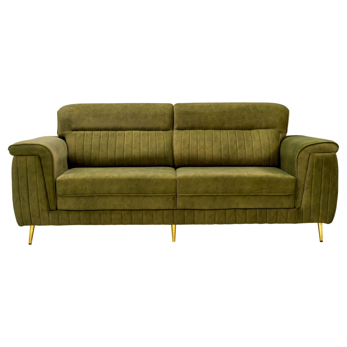 Amster Pro Comfort Fabric Sofa Set (3+1+1 Seater) - Green