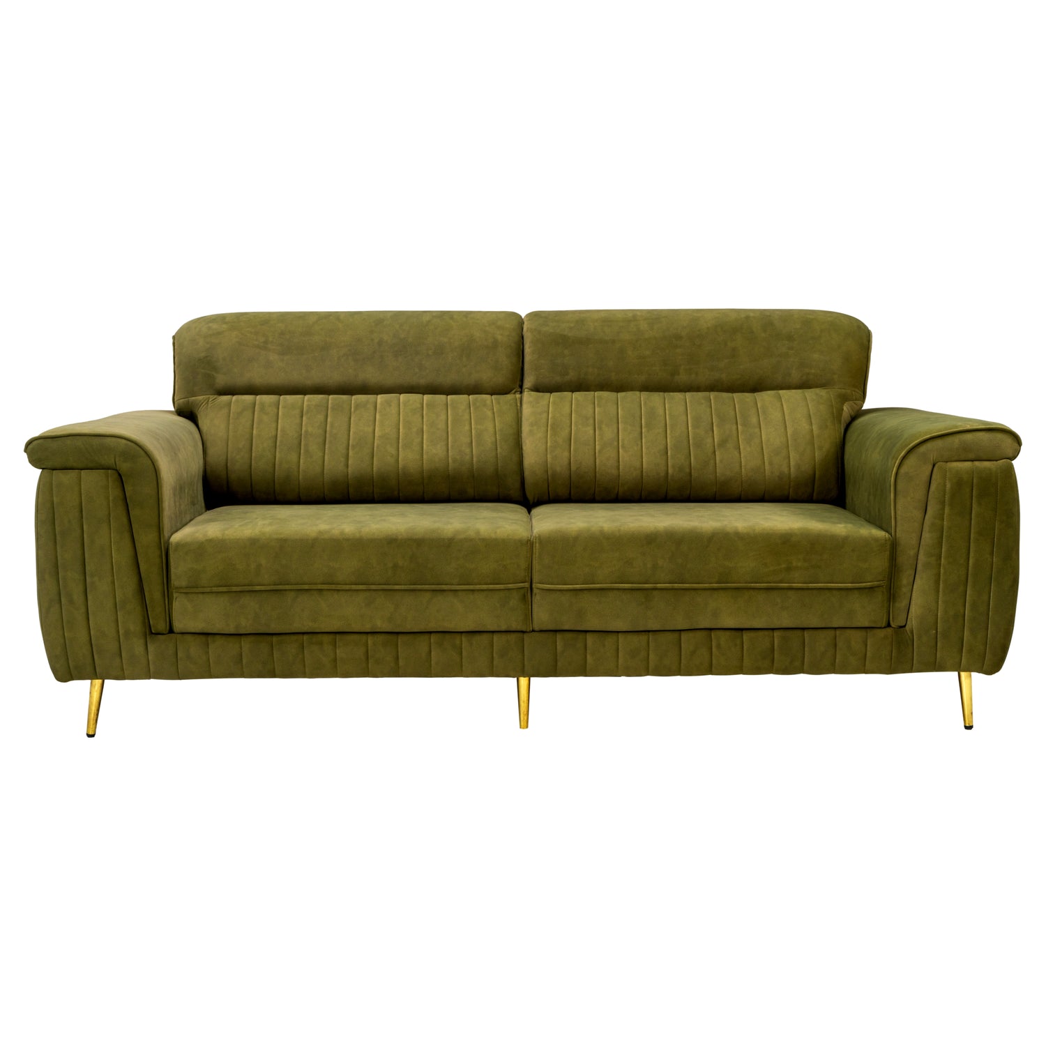 Amster Pro Comfort Fabric Sofa 3-Seater - Green