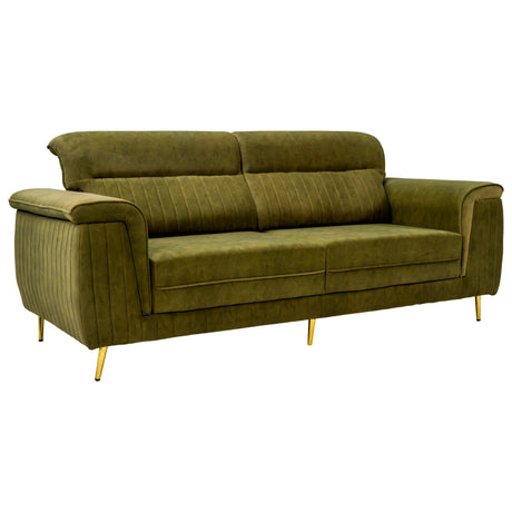 Amster Pro Comfort Fabric Sofa 3 Seater - Green