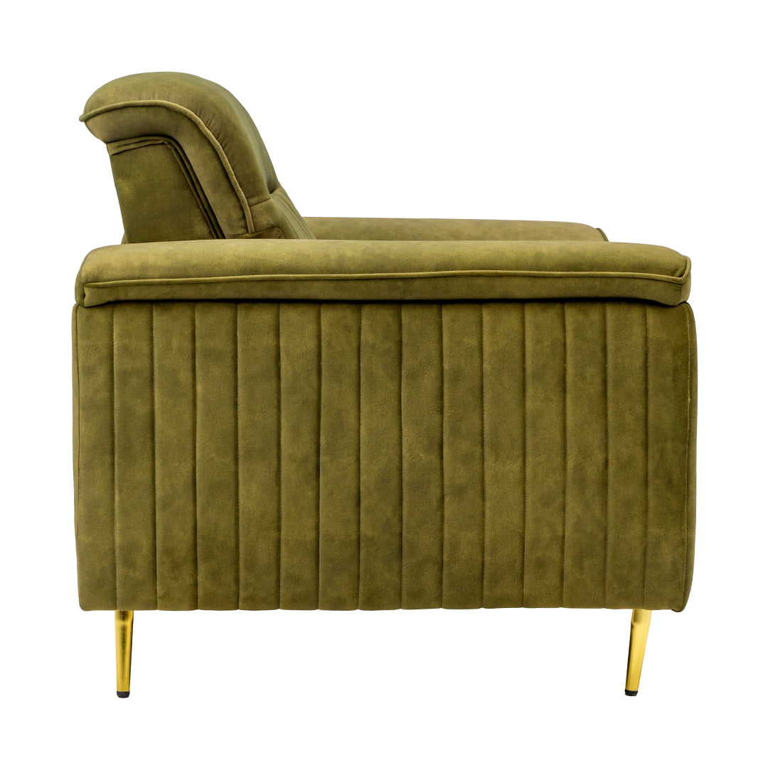 Amster Comfort Fabric Sofa 1-Seater - Green_3