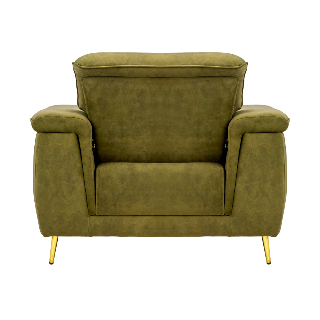 Amster Comfort Fabric Sofa 1-Seater - Green_4
