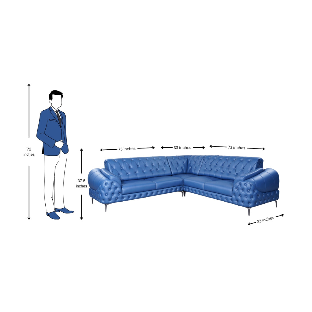 Antigua Comfort Rexine Corner Sofa Dimension_3