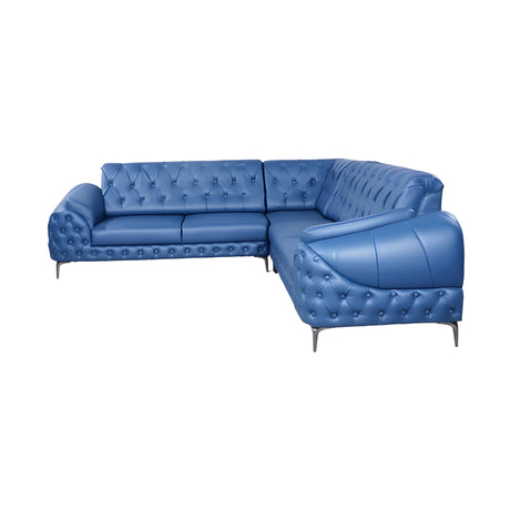 Antigua Comfort Rexine Corner Sofa Side View_2