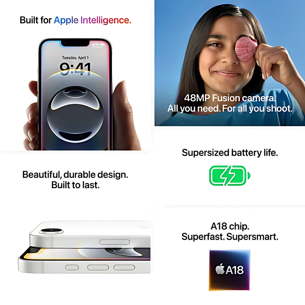 Apple iPhone 16e 5G (128 GB, Black)