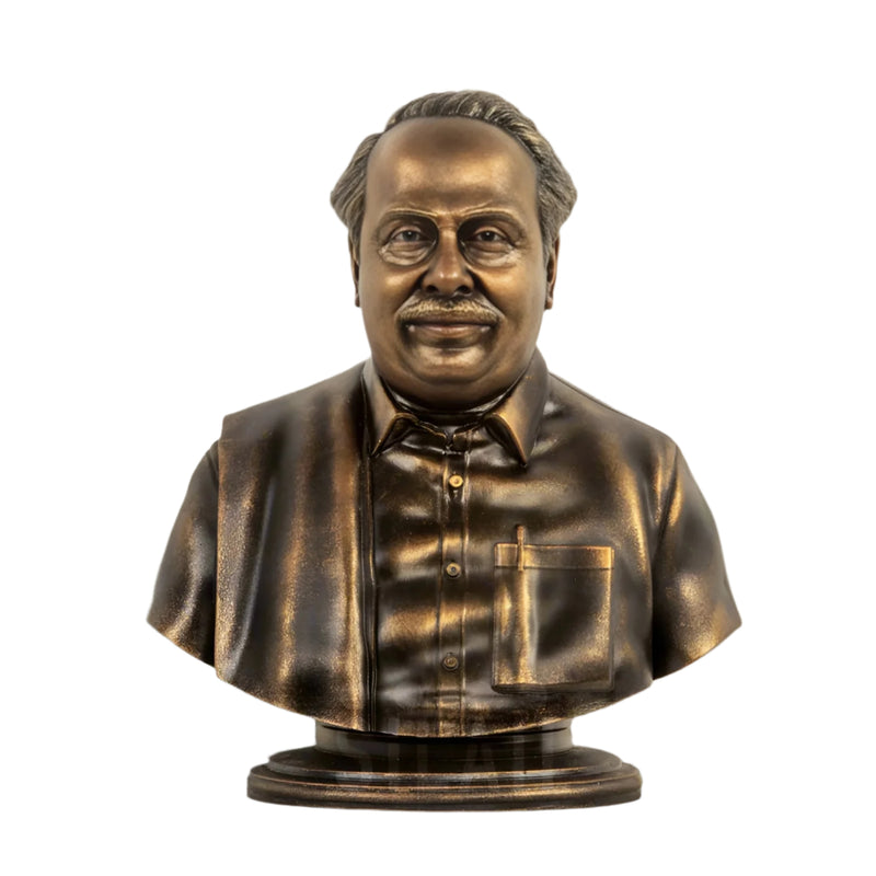 Arignar Anna Bust 5 In Sculpture Antique Bronze