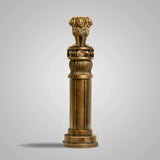 Ashoka Pillar Lion Capital  2 Feet Sculpture  - Antique Bronze