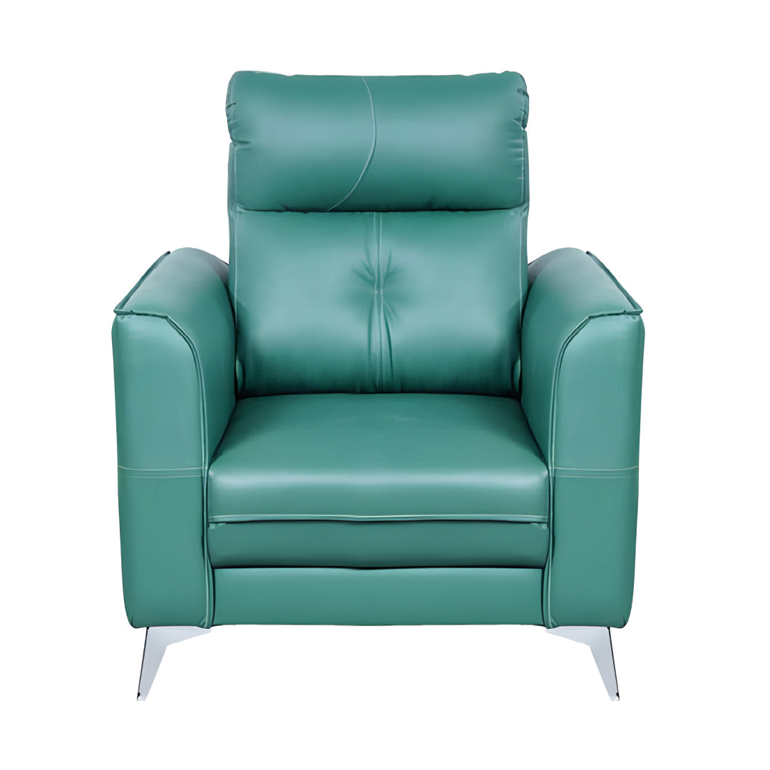 Asmara Comfort Rexine Sofa 1-Seater - Green_2