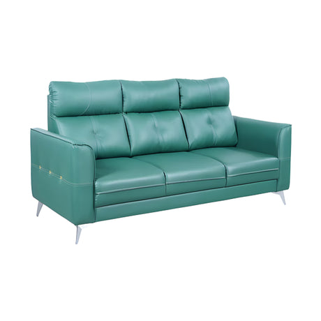 Asmara Comfort Rexine Sofa 3-Seater - Green_1