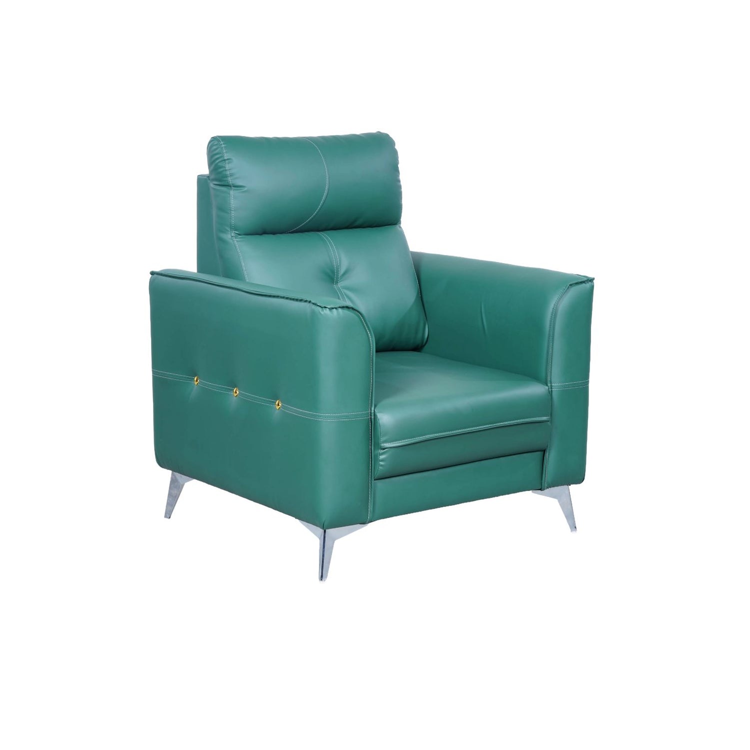 Asmara Comfort Rexine Sofa Set (3+1+1-Seater) - Green_3