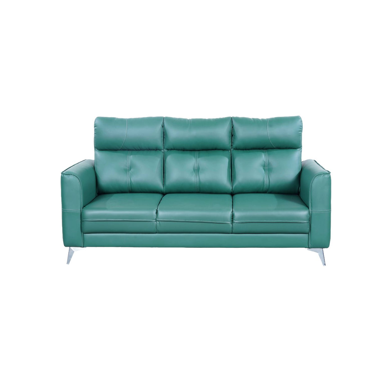 Asmara Comfort Rexine Sofa Set (3+1+1-Seater) - Green_4