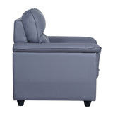 Astana Comfort Rexine Sofa 3-Seater - Light Grey