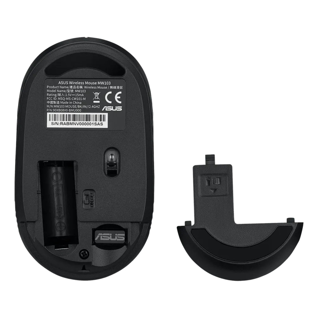 Asus MW103 Wireless Silent Mouse - Black