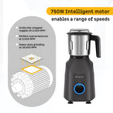 Atomberg Yulia Mixer Grinder (Pebble Grey) – 485W BLDC Motor, 3 Stainless Steel Jars, Smart Display & Energy Efficient