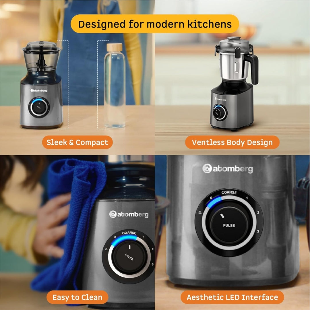 Atomberg  Mixer Grinder with Unique Coarse Mode & 4 Jars including Chopper (Zenov6