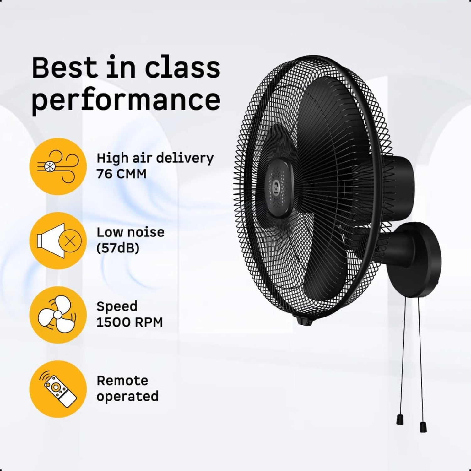 Atomberg Renesa Wall Fan 400 mm - Midnight Black_3