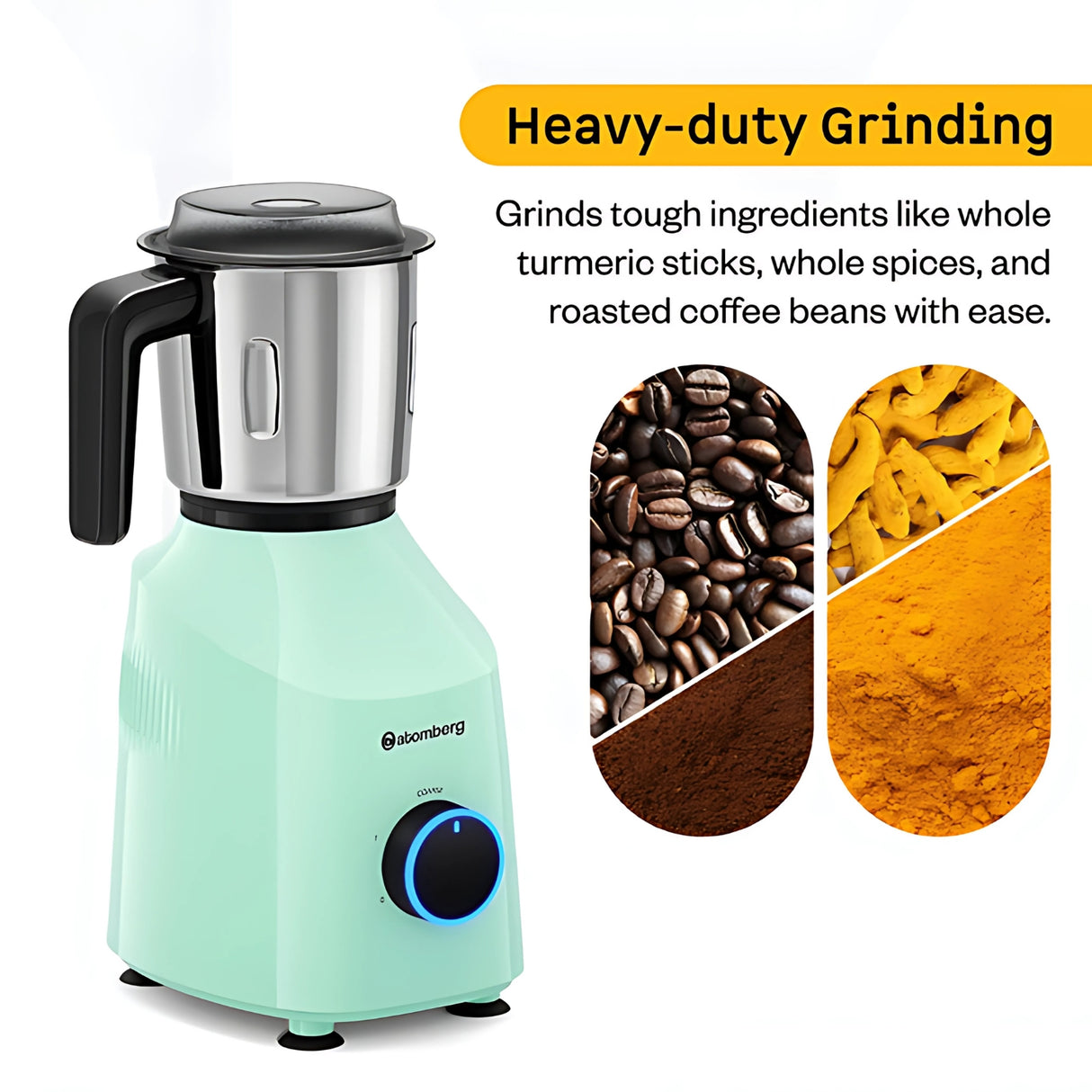 Atomberg Yulia Mixer Grinder 485W BLDC Motor - Frosty Mint_6