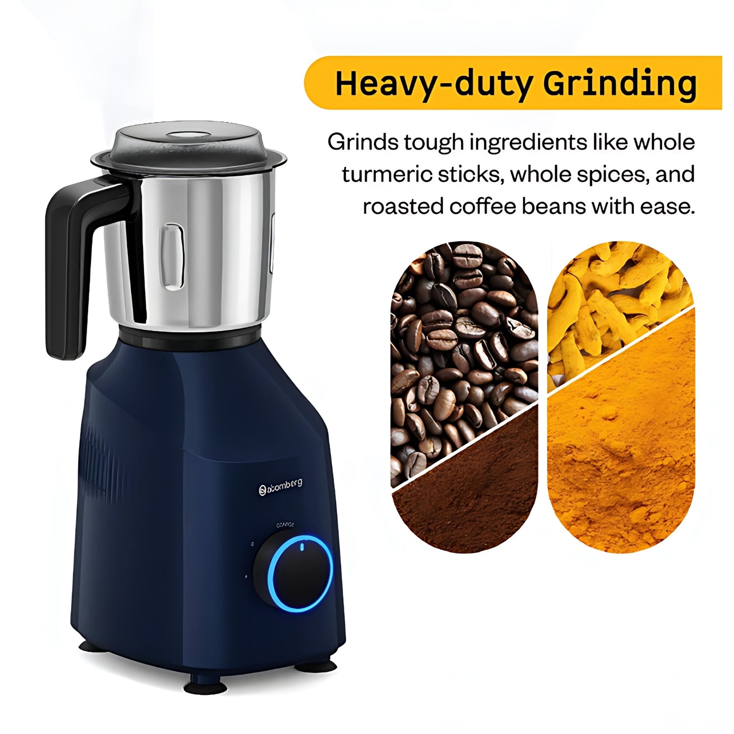 Atomberg Yulia Mixer Grinder 485W BLDC Motor - Ritz Blue_5