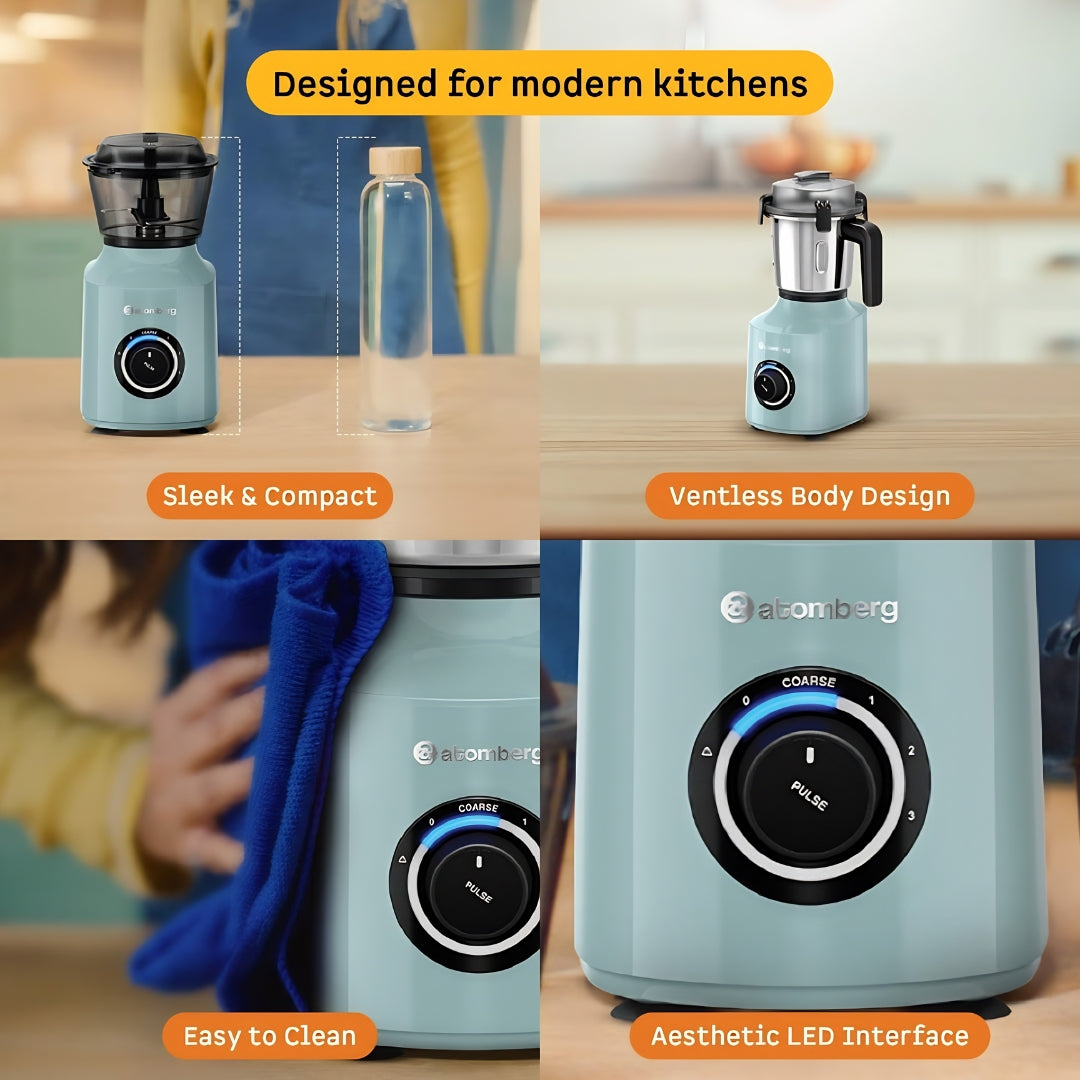 Atomberg Zenova Fresh FG1315 550W 4 Jars BLDC Motor Mixer Grinder – Misty Teal_6
